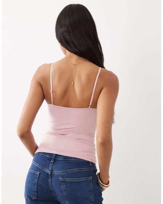 Gina Tricot Pink Soft Shaping Singlet Top