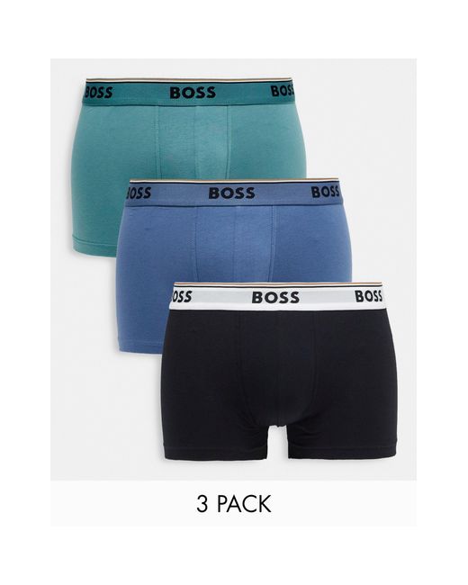 BOSS by HUGO BOSS – power – 3er-pack unterhosen in Blau für Herren | Lyst DE
