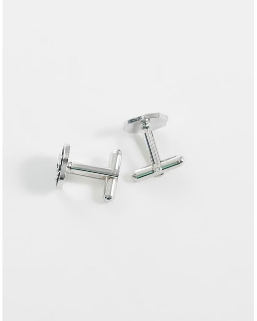 ASOS White Fleur-de-lis Cufflinks for men
