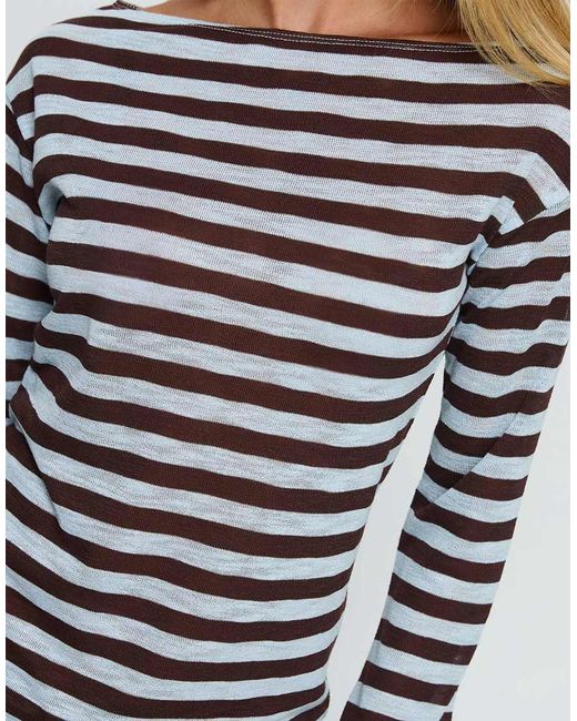 Princess Polly White Fine Knit Wide Sleeve Long Sleeve Top
