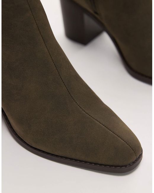 New Look Green Heeled Boots