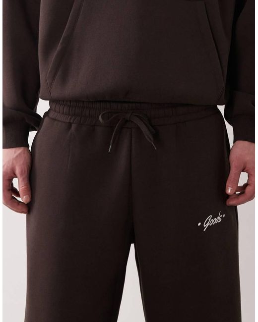 ASOS Black Wide Leg Sweatpants With Print Detail for men