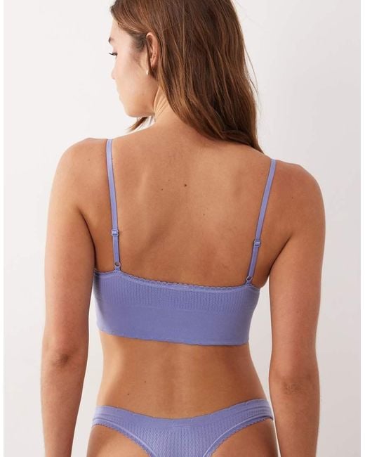 Cotton On Blue Lace Rib Bralette