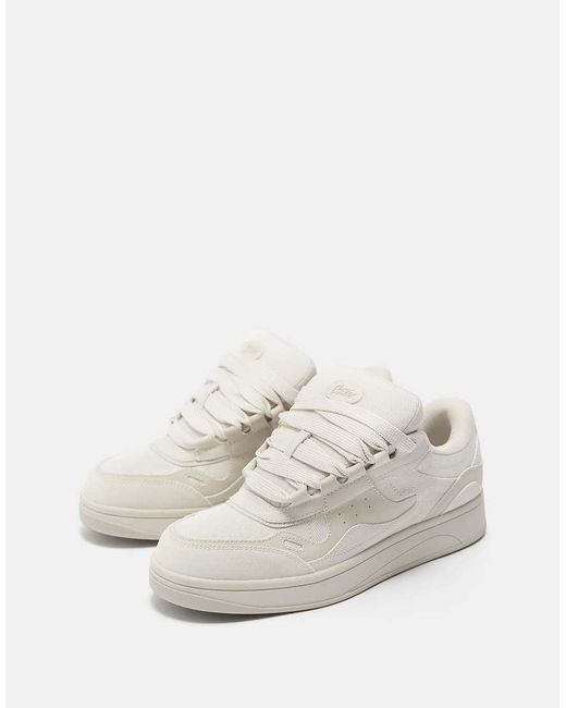Pull&Bear White Stwd Multi-piece Skate Trainers for men