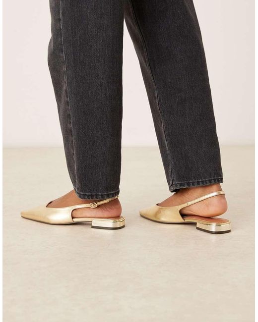 ASOS Black Wide Fit Logan Slingback Ballets