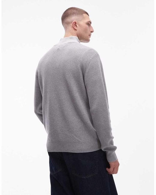 Levi's Gray 1/4 Zip Knitted Jumper for men