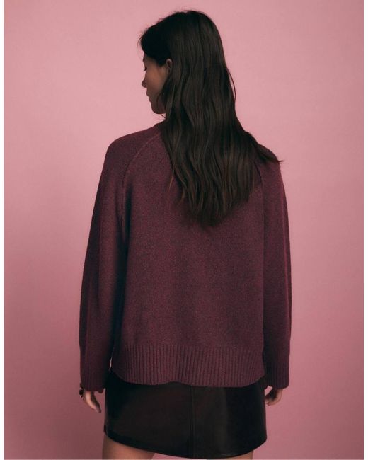 Stradivarius Gebreide Basic Trui in het Black