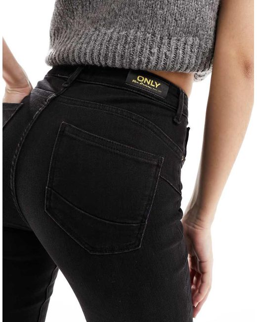 Vaqueros Negros De Corte Pitillo Push Up De ONLY de color Black