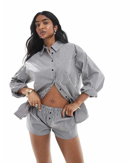 Daisy Street Gray Pull On Boxer Style Short
