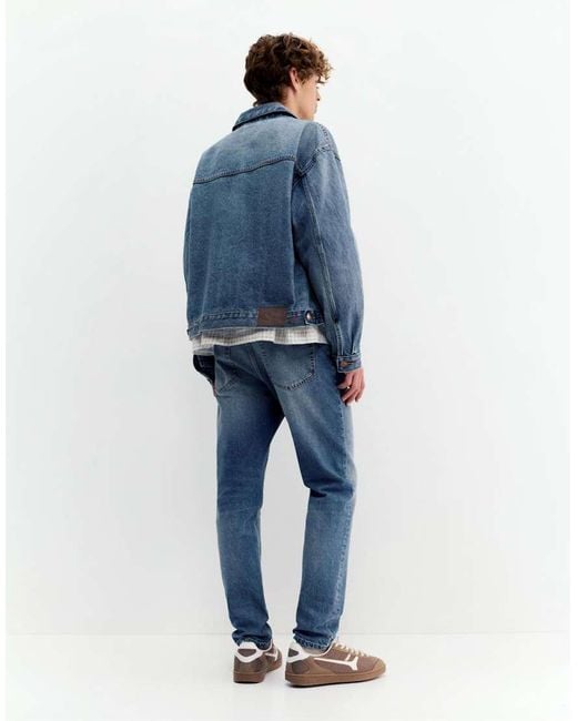 Pull&Bear Slim-Fit Jeans in het Blue voor heren