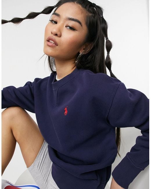 Polo Ralph Lauren Blue Horse Logo Sweater