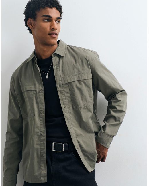 ASOS Gray Tech Overshirt for men