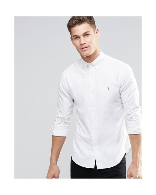 Betreffende Groenten Excentriek Polo Ralph Lauren Oxford Shirt in White for Men - Lyst