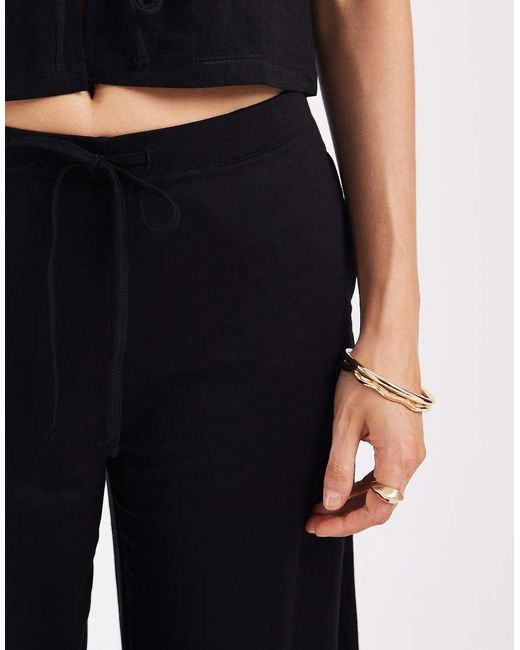 Pantalones Negros Sin Cierres De Pernera Ancha De (Parte De Un Conjunto) ONLY de color Blue