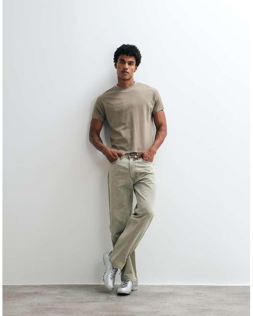 Reclaimed Vintage Green Cropped Boxy T-shirt for men