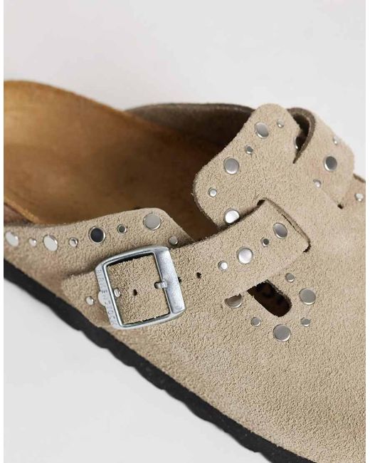 Birkenstock Natural Boston Rivet Clogs