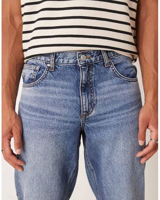 ASOS Jeans Met Smaltoelopende Pijpen in het Blue voor heren