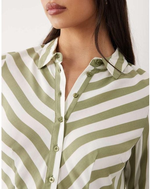 Y.A.S Natural Maxi Shirt Dress