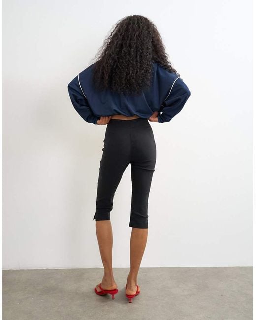 TOPSHOP Blue Capri Trouser