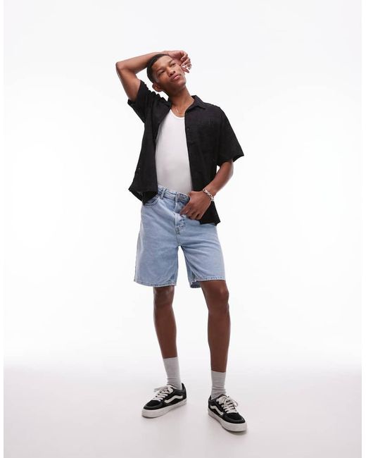 Vans Blue Wayside Short Sleeve Shirt for men