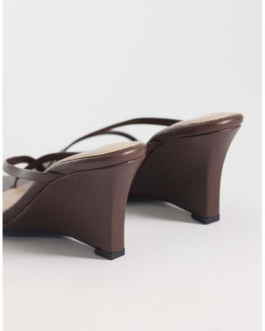 Raid Brown Darby Wedge Sandals