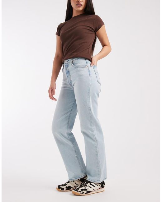 Levi's Blue Ribcage Straight Ankle Jeans