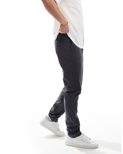 Only & Sons White Slim Fit Chinos for men