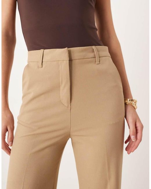ASOS Natural Tall Tailored Snatch Flare Trousers