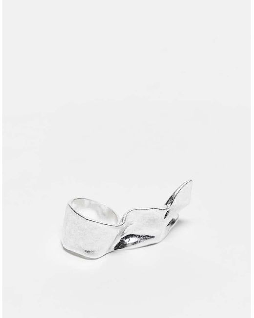 Weekday Sculpturale Statement Ring in het White