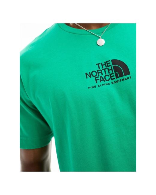 The North Face – fine alpine equipment – t-shirt in Green für Herren