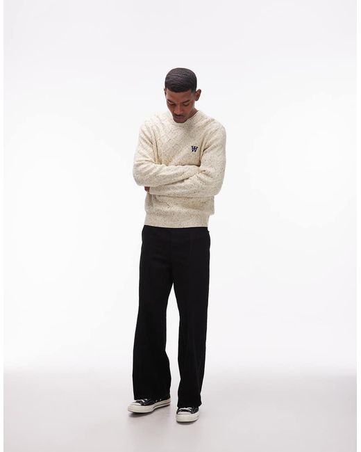 DOUBLE A by WOOD WOOD Natural Lamin Sweatshirt for men