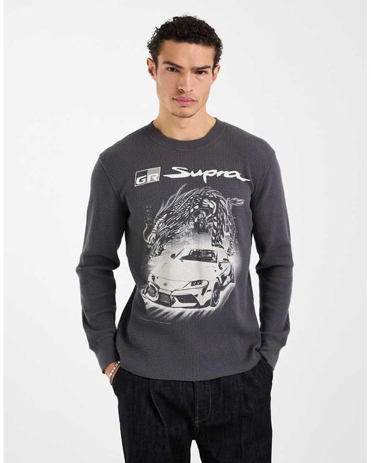 Hollister Gray Long Sleeve Thermal Top for men