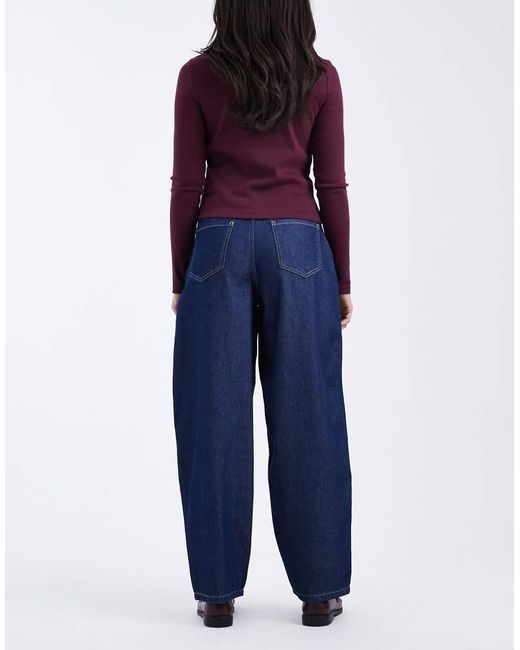 Vero Moda Blue Kirsa High Waist Barrel Leg Jeans