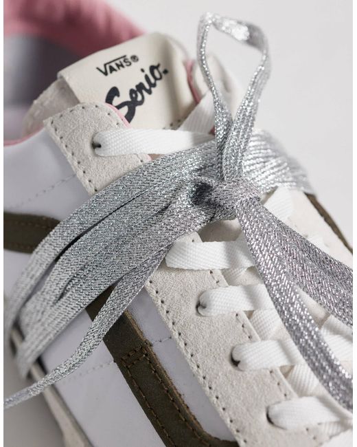 Vans White Luxe Super Low Pro Sneakers