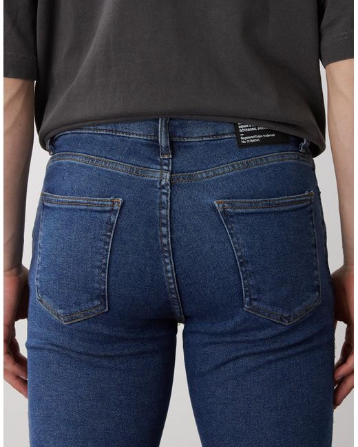 Snap - jean skinny à taille mi-haute - foncé uni délavé Dr. Denim pour homme en coloris Blue