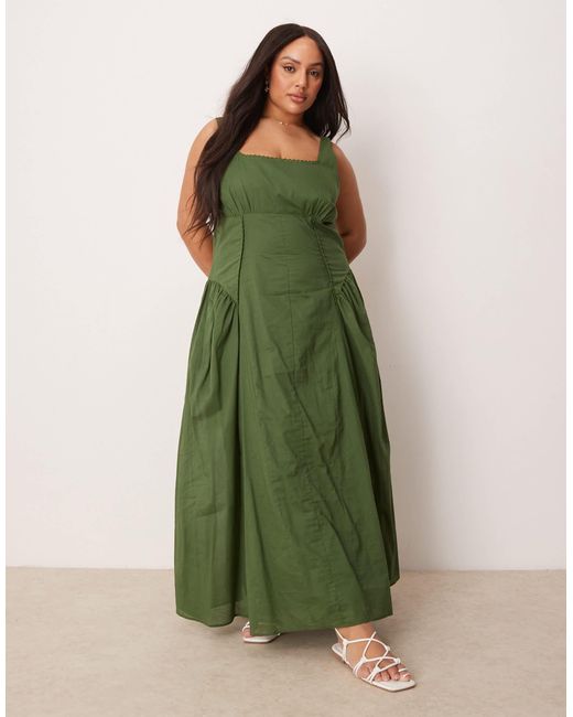 ASOS Green Asos design curve – prärie-maxikleid