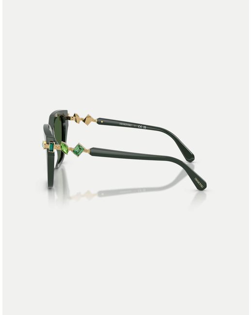 Lunettes Swarovski en coloris Green