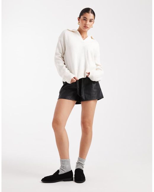 New Look White Polo Jumper
