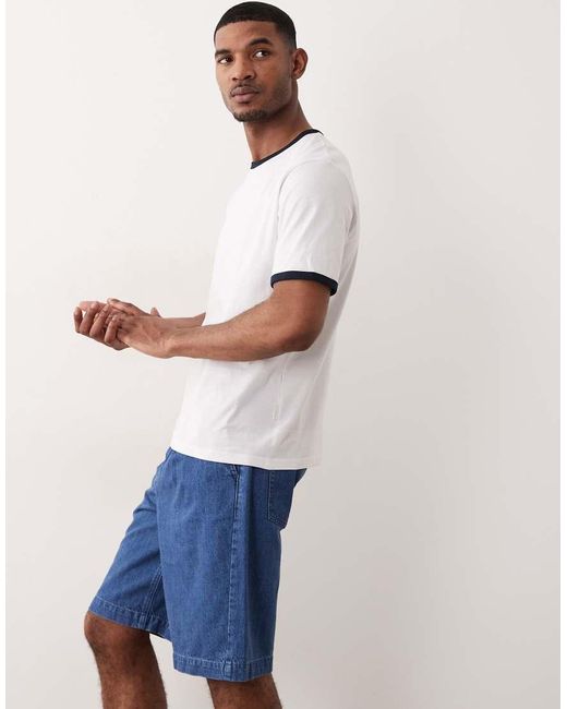 ASOS Blue Lightweight Loose Denim Jorts for men