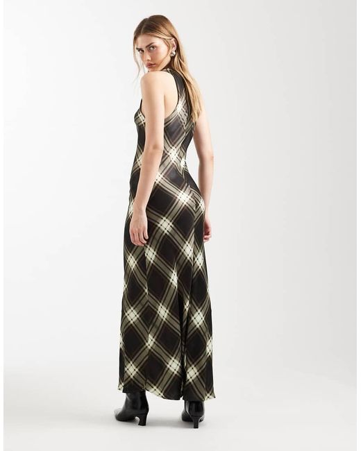 ASOS White Satin Scoop Maxi Dress