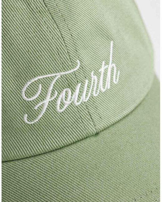 4th & Reckless Green 'fourth' Embroidered Logo Cap