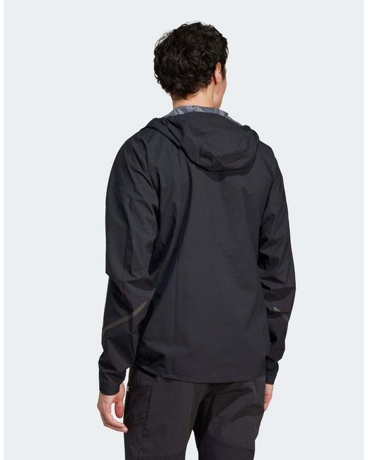 Adidas Blue Terrex Xperior 2.5 Layer Light Climaproof Jacket for men