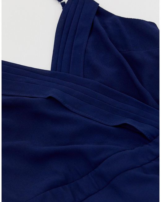 tfnc bridesmaid exclusive cami wrap maxi dress with fishtail