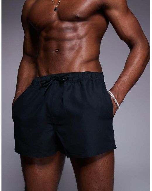 Pantaloncini Da Bagno Taglio Super Corto Neri di ASOS in Blue da Uomo