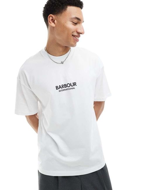 Camiseta Blanca Extragrande Formula Exclusiva En Asos De Barbour de hombre de color White