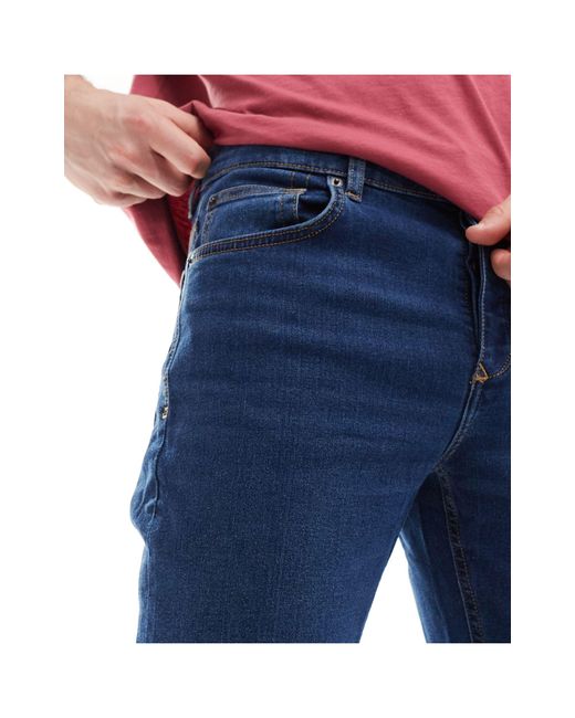 River Island – schmal geschnittene jeans in Blue für Herren