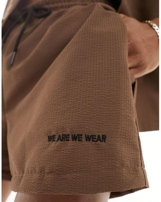 We Are We Wear Brown William Beach Shorts for men