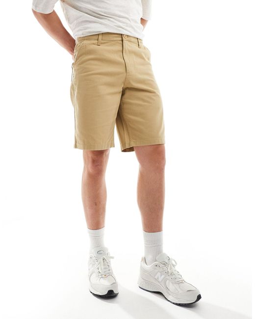 Pantalones cortos chinos color tostado ASOS de hombre de color Natural