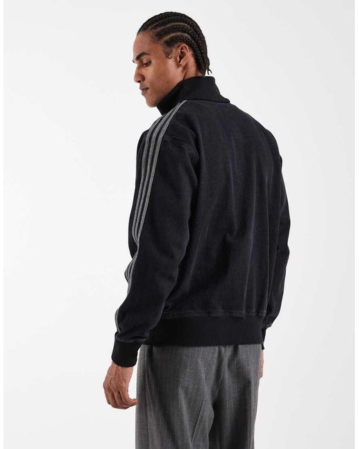 Adidas Originals Blue Firebird Denim Track Top for men