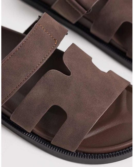 SEQWL Brown Kidman Sandals With Straps
